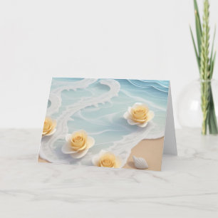 Yellow Rose Beach Invitation