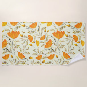 Yellow rose beach towel