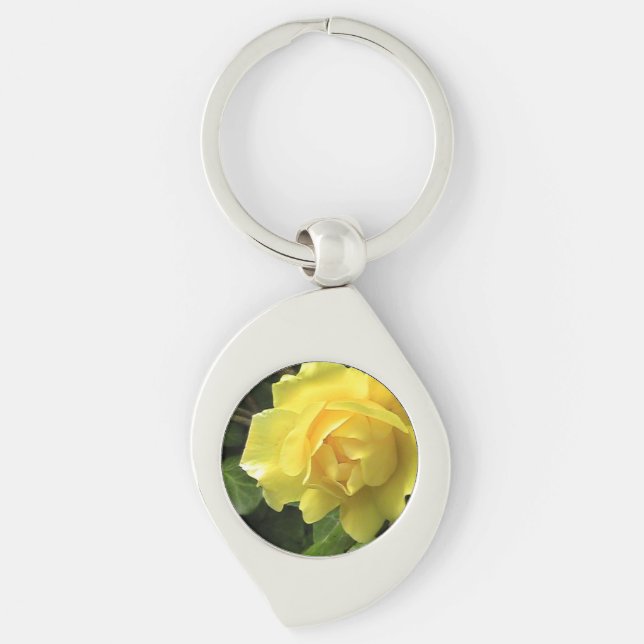 Yellow Rose Beauty Keychain (Front)