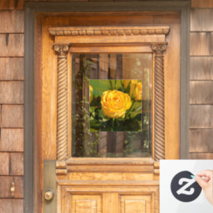Yellow Rose Beauty Window Cling