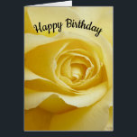 Yellow Rose Birthday, lover of beauty<br><div class="desc">Say "Happy Birthday" with love and a bright and beautiful yellow rose. The inside contains the definition of a Philocalist - a lover of beauty. Someone who finds and appreciates beauty in all things. All of the text is customisable. Perfect for wives, mothers, moms, girls and girlfriends, sweethearts of any...</div>