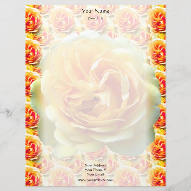 Yellow Rose Bloom Letterhead (Front)