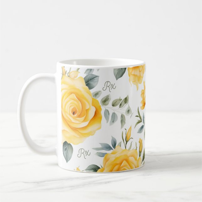 Yellow Rose Botanical Rx Pharmacy  Coffee Mug (Left)