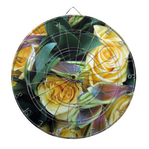 Yellow Rose Buds Dartboard