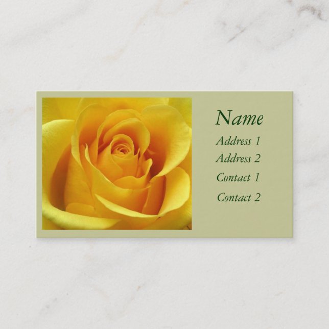 Yellow Rose Business Card (Front)
