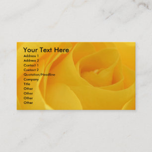 Yellow Rose Business Card