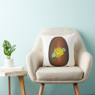 Yellow Rose Buttercream Easter Egg Candy Chocolate Cushion