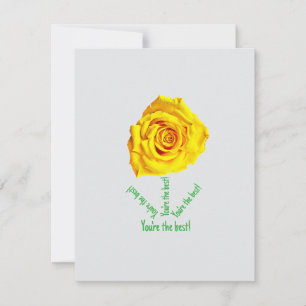 Yellow rose card