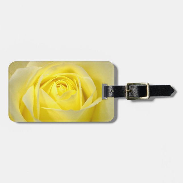Yellow Rose Closeup Luggage Tag (Front Horizontal)