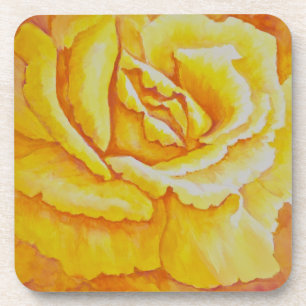 Yellow Rose Coaster