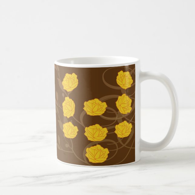 yellow rose coffee mug (Right)