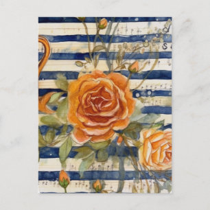 Yellow Rose Collage Postcard
