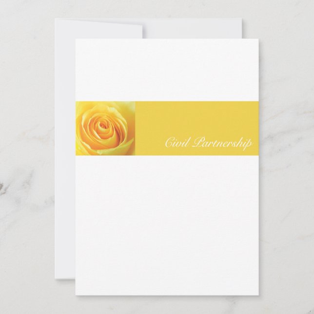 Yellow Rose - CP Invitation (Front)
