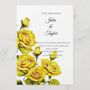 Yellow Rose Elegant Invitation