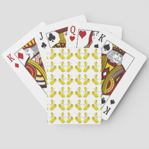 Yellow Rose Fabric. Playing Cards