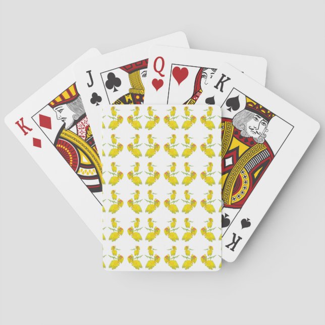Yellow Rose Fabric. Playing Cards (Back)