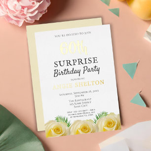 Yellow Rose Floral 60th Surprise Birthday Party