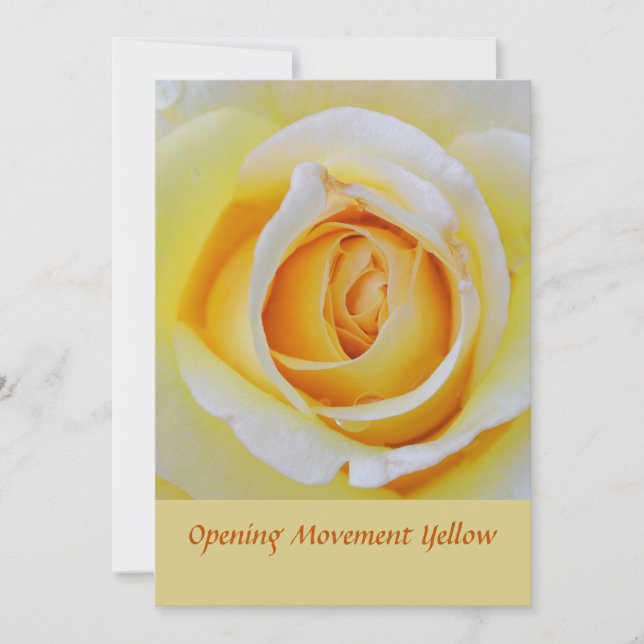 Yellow Rose Floral Macro Photo Thank You Card (Front)