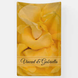 Yellow Rose Floral Wedding Banner