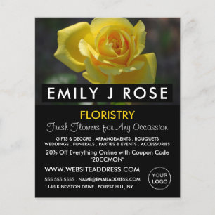 Yellow Rose, Floristry Advertising Flyer