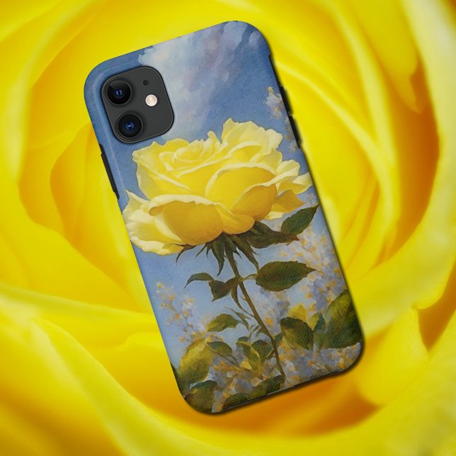Yellow Rose Flower Art Phone Case (Yellow Rose Art Phone Cover)