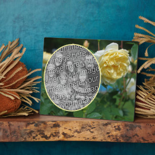 Yellow Rose Flower Create Your Own Photo Plaque
