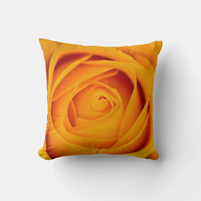 Yellow rose flower Cushion (Front)