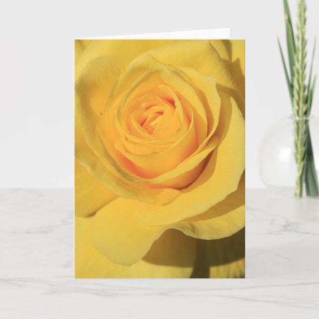 Yellow Rose Flower Greeting Card,Note Card (Front)
