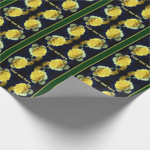 Yellow Rose Flower In Full Bloom Personalised Wrapping Paper