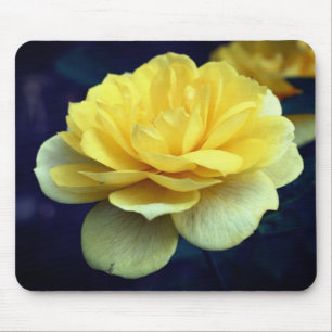 Yellow Rose Flower Mouse Mat
