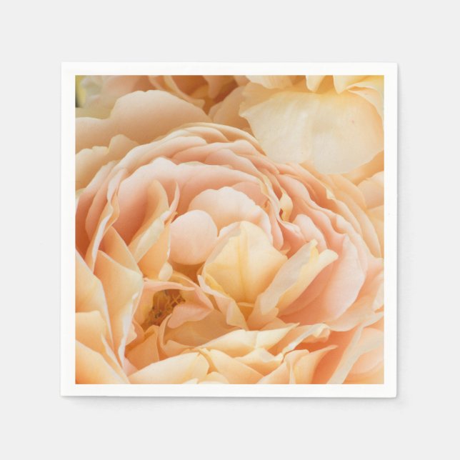 Yellow rose flower napkin (Front)
