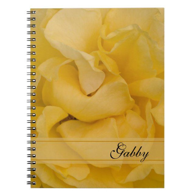 Yellow Rose Flower Notebook (Front)
