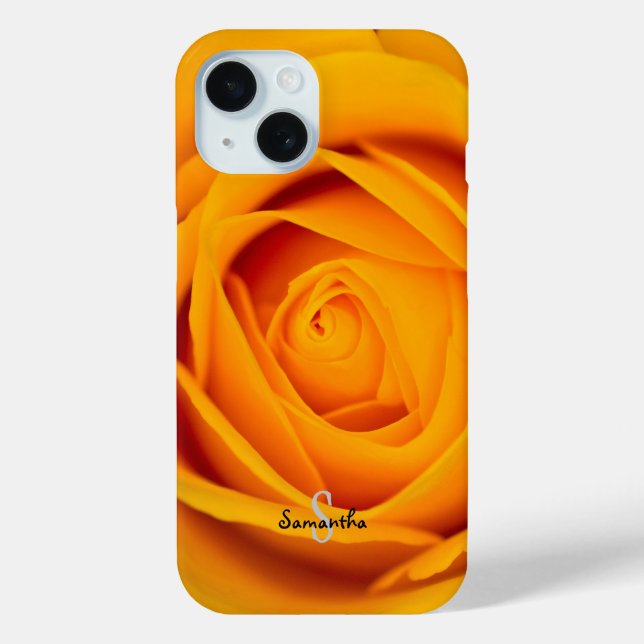 Yellow Rose flower Phone case (Back)