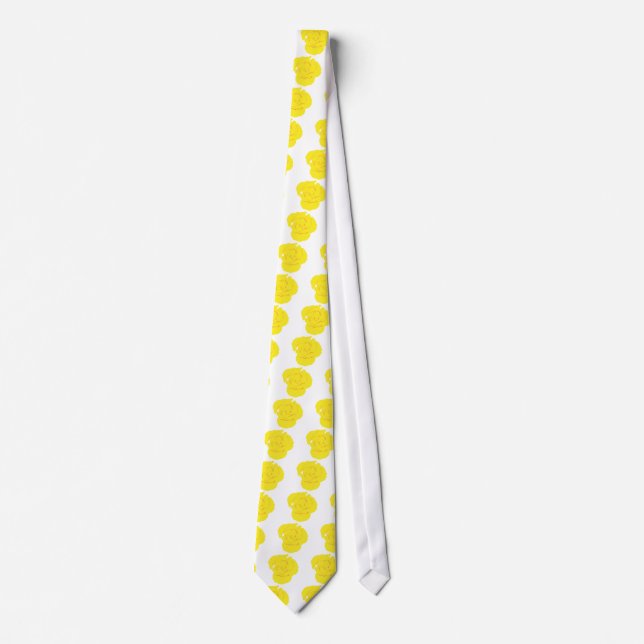 yellow rose flower tie (Front)