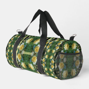 Yellow Rose Flowers Mirror Personalised Duffle Bag