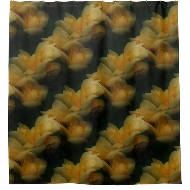 Yellow Rose Flowers Nature Art Pattern     Shower Curtain (Front)