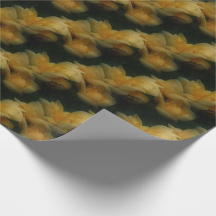 Yellow Rose Flowers Nature Art Pattern    Wrapping Paper