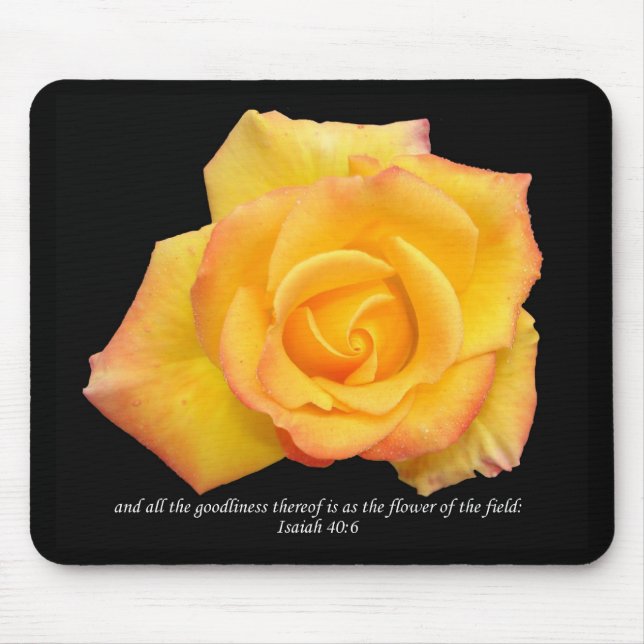 Yellow Rose Flowers Of The Field Mousepad (Front)