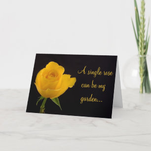 Yellow Rose - Friendship Greeting Card