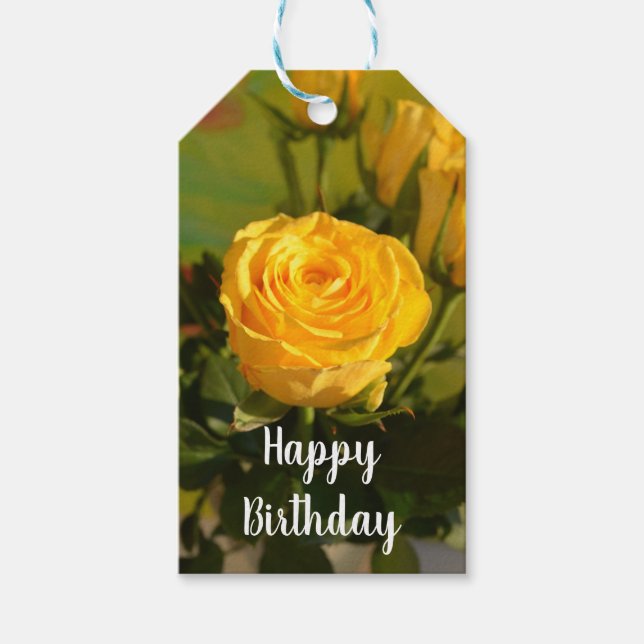 Yellow Rose   Gift Tags (Front)