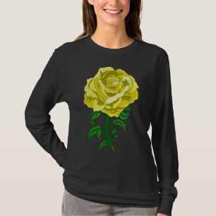 Yellow Rose Graphic Garden Gardener Botanist Flowe T-Shirt