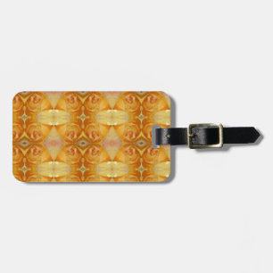 Yellow Rose Ikat Luggage Tag