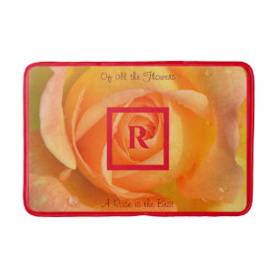 Yellow Rose is the Best Monogrammed Personalized Bath Mat