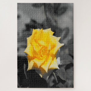 Yellow rose jigsaw puzzle
