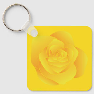 Yellow Rose Key Ring