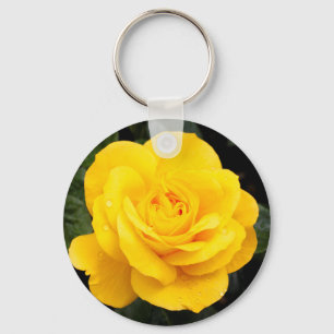 Yellow Rose Key Ring