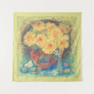 Yellow Rose: Ki-no-Yuragi (Yellow Fluctuation) Tapestry