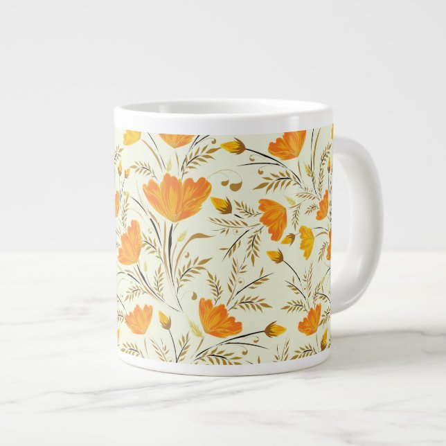 Yellow rose large coffee mug (Front Right)