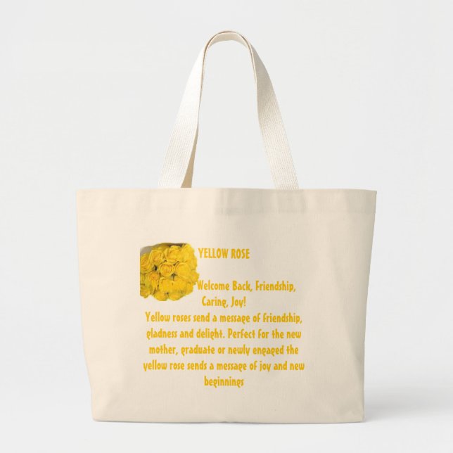 YELLOW ROSE LARGE TOTE BAG (Front)