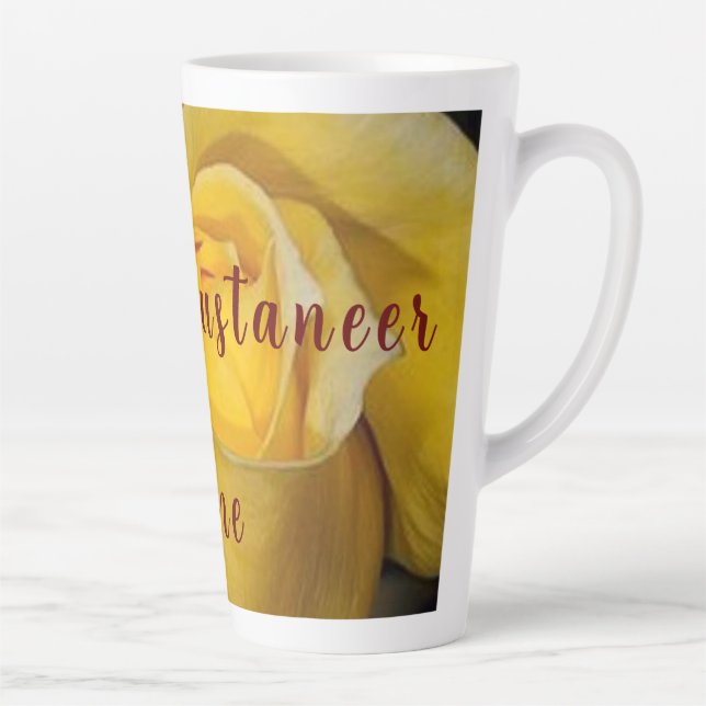 Yellow Rose  Latte Mug (Right)